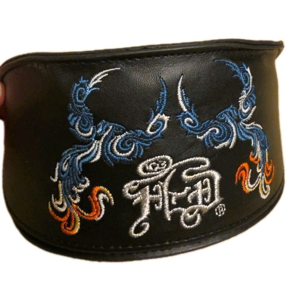 Rare Harley Davidson Soft Clamshell Sunglasses Case Black Embroidered Logo